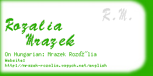 rozalia mrazek business card